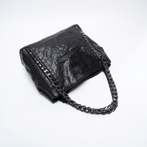 CHANEL Luxury Chain Deca COCO Mark 11 series 2006-2008 Shoulder Bag black WS21049