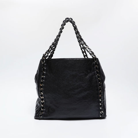 CHANEL Luxury Chain Deca COCO Mark 11 series 2006-2008 Shoulder Bag black WS21049