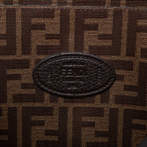 FENDI Essential Peekaboo Leather 2-Way Large Shoulder Bag Brown WS21050