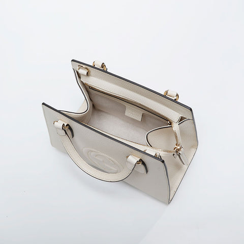 グッチ GUCCI 2way ソーホー レザー ショルダーバッグ ホワイト WS21052