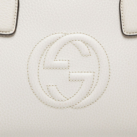 グッチ GUCCI 2way ソーホー レザー ショルダーバッグ ホワイト WS21052