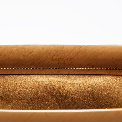CARTIER Leather Trinity Handbag Brown WS21054