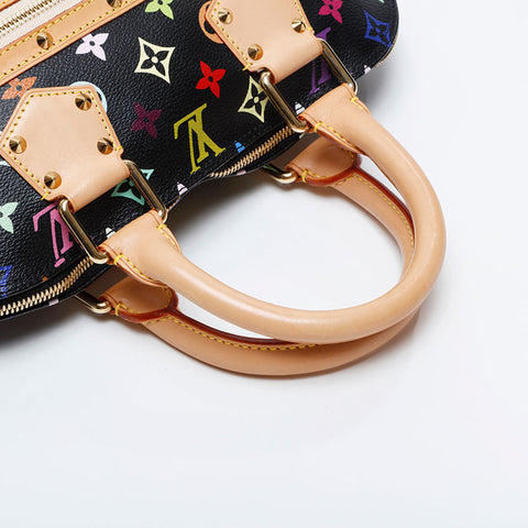 LOUIS VUITTON Alma Multicolor Takashi Murakami 2004 Handbag black WS21055
