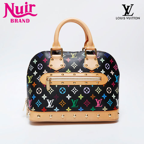LOUIS VUITTON Alma Multicolor Takashi Murakami 2004 Handbag black WS21055