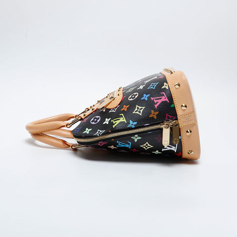 LOUIS VUITTON Alma Multicolor Takashi Murakami 2004 Handbag black WS21055