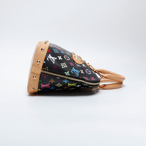 LOUIS VUITTON Alma Multicolor Takashi Murakami 2004 Handbag black WS21055