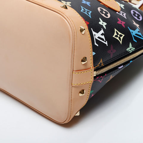 LOUIS VUITTON Alma Multicolor Takashi Murakami 2004 Handbag black WS21055