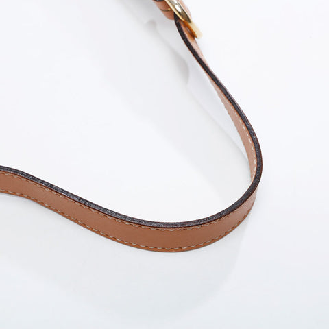 CELINE PVC Macadam Shoulder Bag Brown WS21059