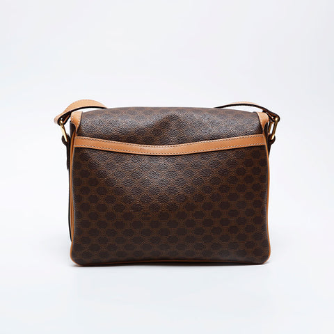 CELINE PVC Macadam Shoulder Bag Brown WS21059