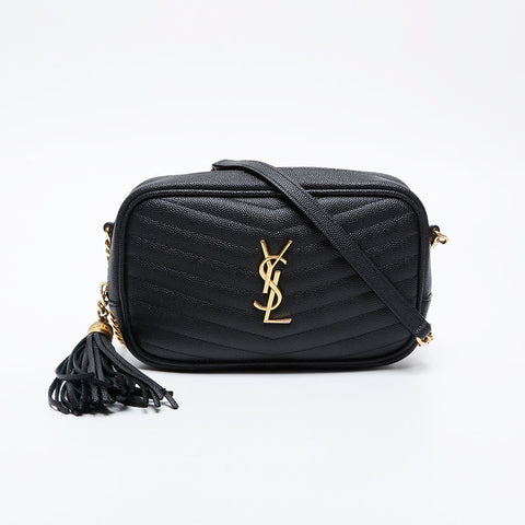 YVES SAINT LAURENT Mini Roo Camera Bag Shoulder Bag black WS21061