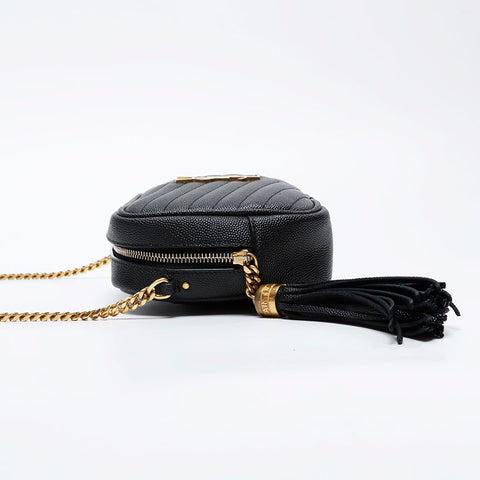 YVES SAINT LAURENT Mini Roo Camera Bag Shoulder Bag black WS21061