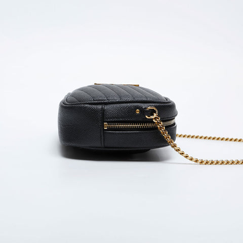 YVES SAINT LAURENT Mini Roo Camera Bag Shoulder Bag black WS21061