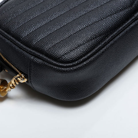 YVES SAINT LAURENT Mini Roo Camera Bag Shoulder Bag black WS21061