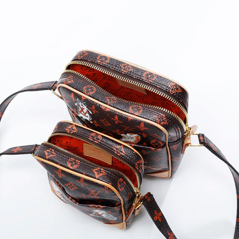LOUIS VUITTON 2018 Monogram Catgram Panam Set Shoulder Bag Brown WS21062