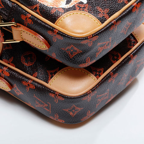 LOUIS VUITTON 2018 Monogram Catgram Panam Set Shoulder Bag Brown WS21062