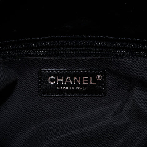 CHANEL No. 12 2008-2009 Paris Biarritz PVC Handbag black WS21064
