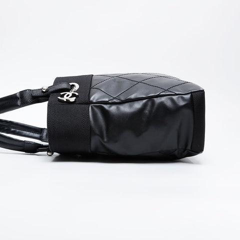 CHANEL No. 12 2008-2009 Paris Biarritz PVC Handbag black WS21064
