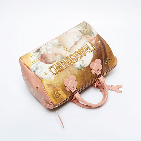 LOUIS VUITTON Fragonard Speedy 30 Handbag pink WS21065