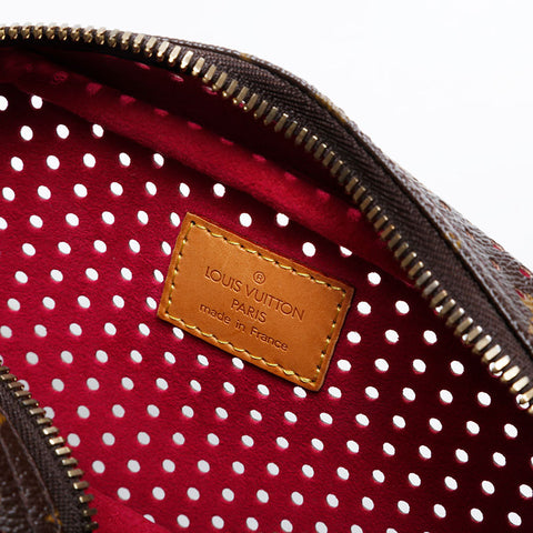 LOUIS VUITTON Monogram Perfo Mini Trocadero Shoulder Bag Brown WS21067