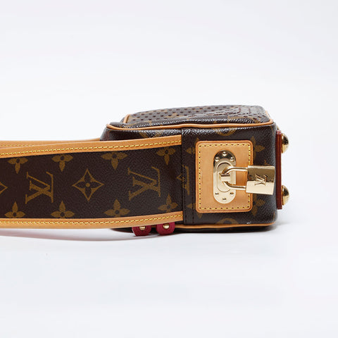 LOUIS VUITTON Monogram Perfo Mini Trocadero Shoulder Bag Brown WS21067