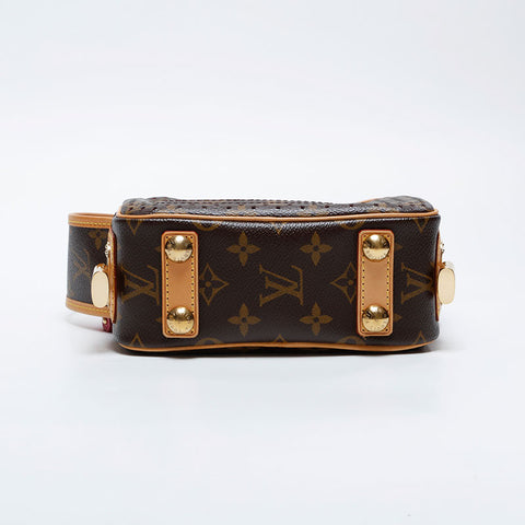 LOUIS VUITTON Monogram Perfo Mini Trocadero Shoulder Bag Brown WS21067