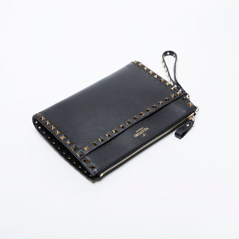 VALENTINO Leather studs Clutch bag black WS21068