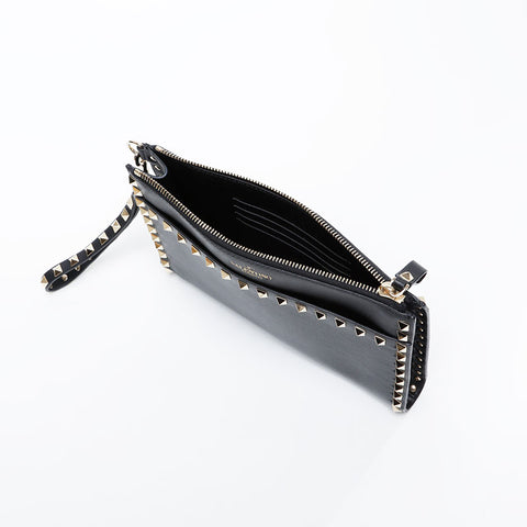 VALENTINO Leather studs Clutch bag black WS21068