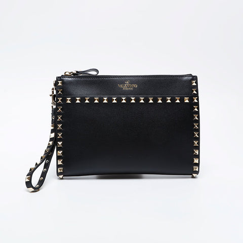VALENTINO Leather studs Clutch bag black WS21068