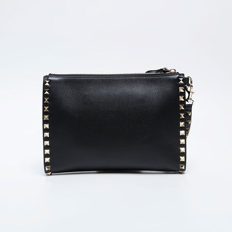 VALENTINO Leather studs Clutch bag black WS21068