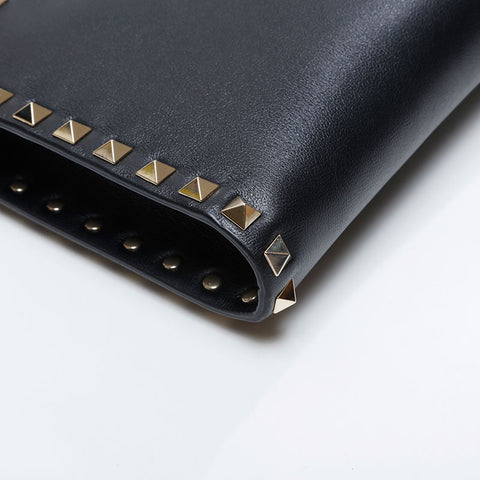 VALENTINO Leather studs Clutch bag black WS21068