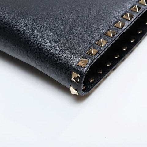 VALENTINO Leather studs Clutch bag black WS21068