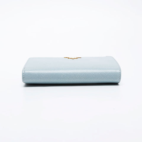 PRADA Safiano leather Bifold Wallet blue WS21069