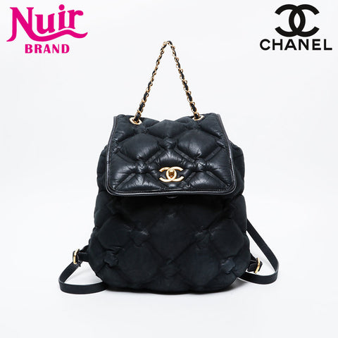 CHANEL Bubble 23 Series Leather Matelasse 2016-2017 Backpack Â· Daypack black WS21072