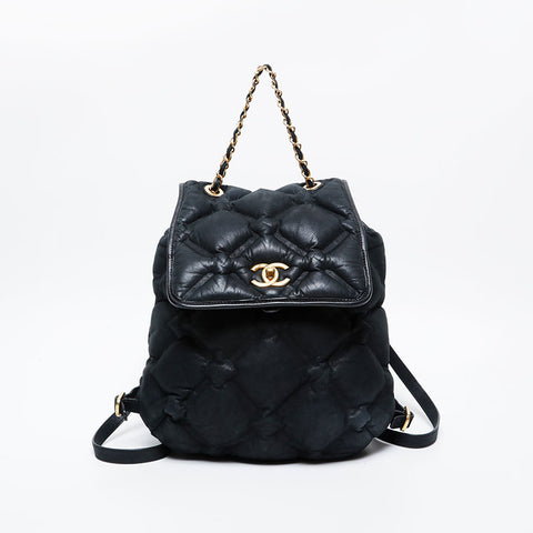 CHANEL Bubble 23 Series Leather Matelasse 2016-2017 Backpack  Daypack black WS21072