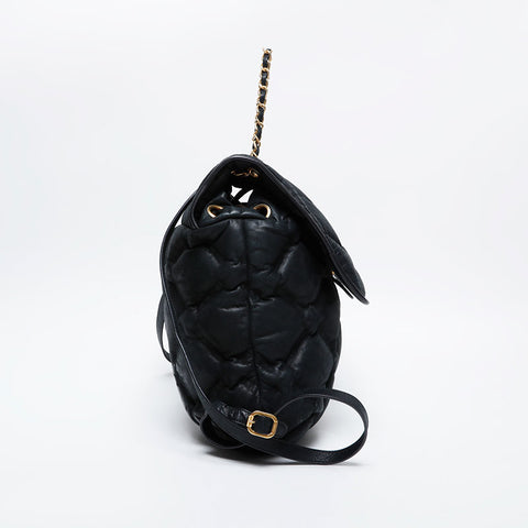 CHANEL Bubble 23 Series Leather Matelasse 2016-2017 Backpack  Daypack black WS21072
