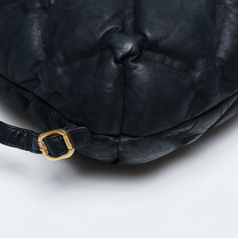 CHANEL Bubble 23 Series Leather Matelasse 2016-2017 Backpack  Daypack black WS21072