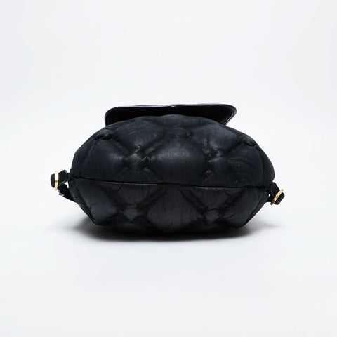 CHANEL Bubble 23 Series Leather Matelasse 2016-2017 Backpack  Daypack black WS21072