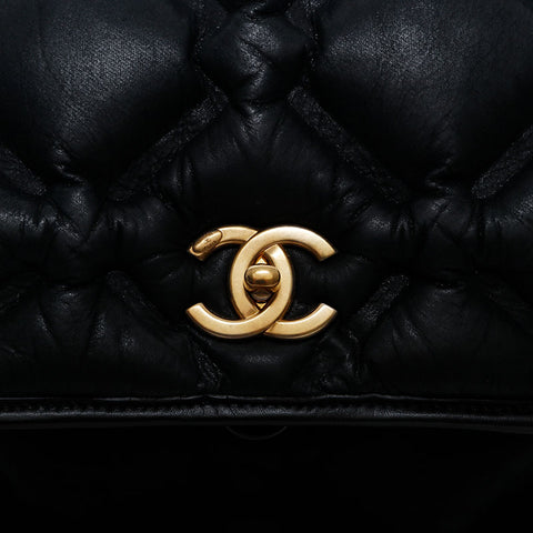CHANEL Bubble 23 Series Leather Matelasse 2016-2017 Backpack  Daypack black WS21072