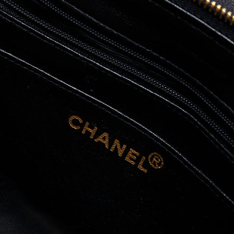 CHANEL No. 4 Caviar Skin 1996-1997 Matelasse 9.8" Backpack Â· Daypack black WS21075