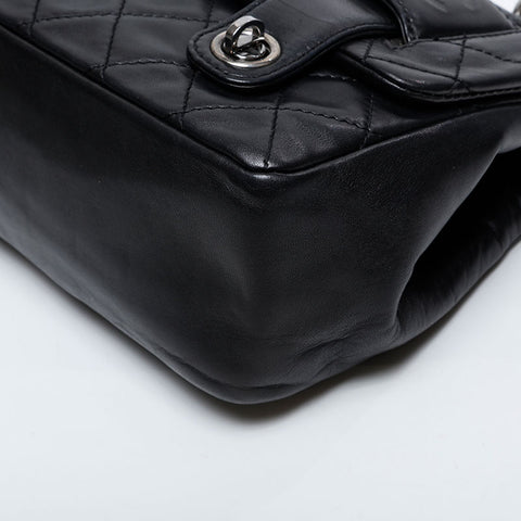 CHANEL 10 series 2005-2006 Matelasse Lambskin Chain Backpack  Daypack black WS21076