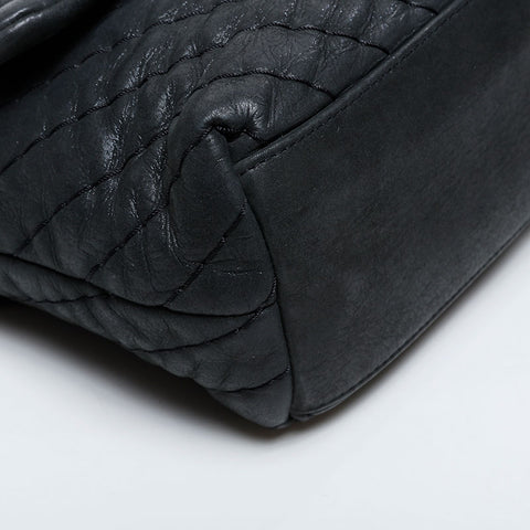 CHANEL No. 14 2010-2011 Chevron Chain Shoulder Bag black WS21077