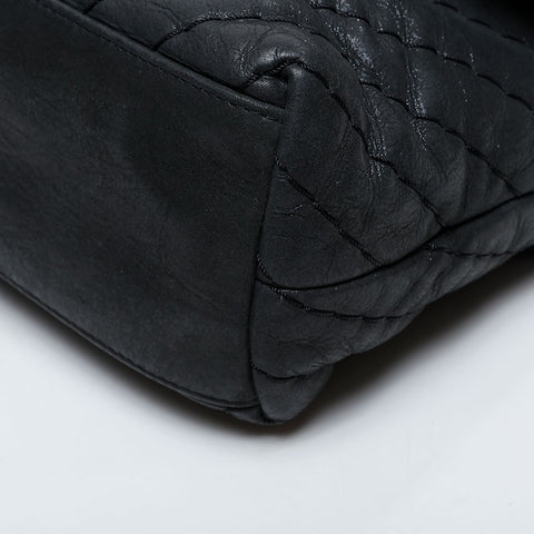 CHANEL No. 14 2010-2011 Chevron Chain Shoulder Bag black WS21077