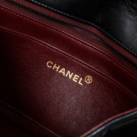 CHANEL No. 2 Diana Flap Chain 1991-1994 Shoulder Bag black WS21080
