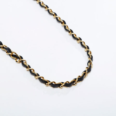CHANEL No. 2 Diana Flap Chain 1991-1994 Shoulder Bag black WS21080