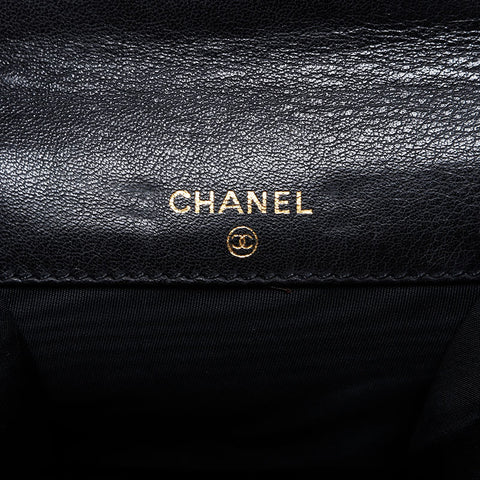 CHANEL No. 3 1994-1996 Caviar Skin COCO Mark Coin case black WS21085