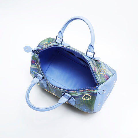 LOUIS VUITTON Turner Speedy 30 Handbag blue WS21086