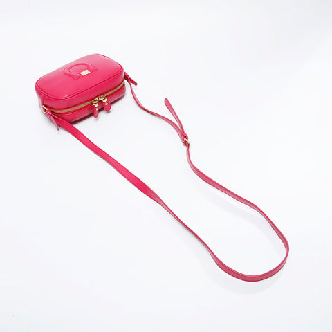 Salvatore Ferragamo Gancini leather camera bag Shoulder Bag pink WS21089