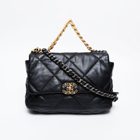 CHANEL CHANEL 19 Chain Matelasse Shoulder Bag black WS21090