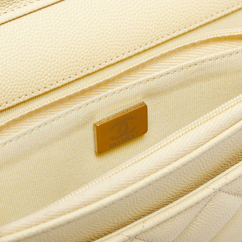 CHANEL 2021s Matelasse Chain Wallet Mini in Caviar Skin Shoulder Bag yellow WS21093