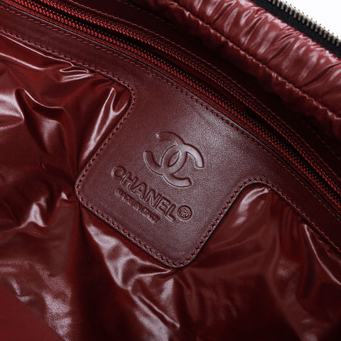 CHANEL No. 14 2010-2011 Denim Canvas Coco Cocoon Boston bag black WS21094